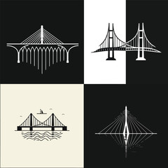 Bridge logo design vector illustration