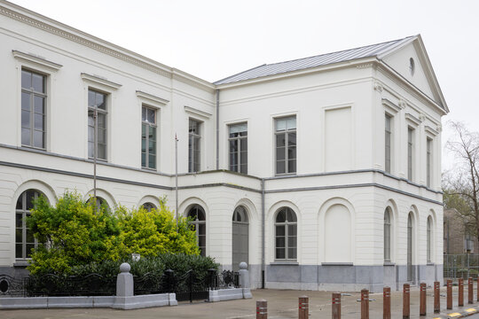 facade of school building
