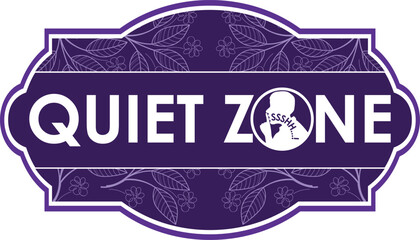 please quite zone signage vector illustration ready to print