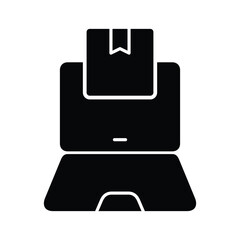 distribution data icon solid in trendy style