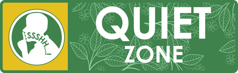 please quite zone signage vector illustration ready to print