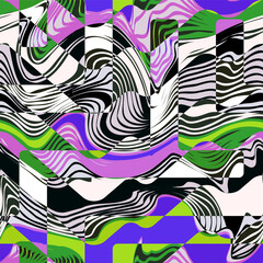 Abstract optical illusion seamless texture.