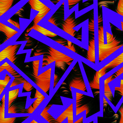 Abstract flame seamles pattern