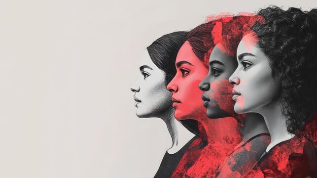 Women's Rights, Elimination of Violence Against Women, Feminism. Confident Woman, Happy Women's Day, Girl Power and Strength.