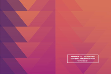 Triangular and Triangle Shapes Orange and Purple Colors with Gradient Backdrop Modern Abstract Background Geometric Background