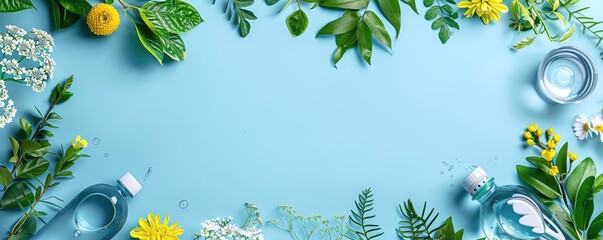 Engaging layout on water conservation devices, clear copy space, colorful elements