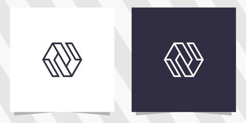 Letter n Logo design vector