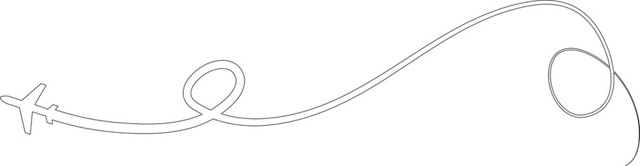 Airplane routes. Travel icon. Airplane line path