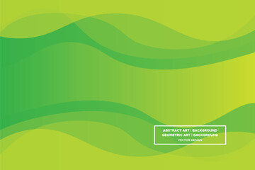 Obraz premium Wavy Curvy Circular and Circle Shapes and Designs Green Colors with Gradient Backdrop Modern Abstract Background Geometric Background