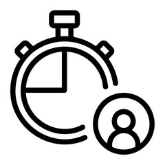 stopwatch line icon