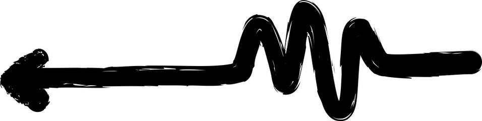 Arrows paint brush. Object for design use handwritten mark check elements