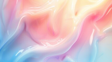 Obraz premium Soft pastel gradient abstract texture with smooth waves and blending colors, creating a dreamy and soothing visual effect.