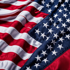 Flag of america showing independence and liberty