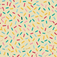 Fototapeta premium seamless pattern of festive candy sprinkles and confetti