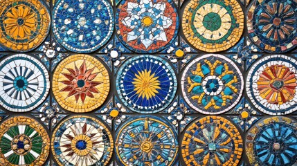Colorful Mosaic Tile Wall Art