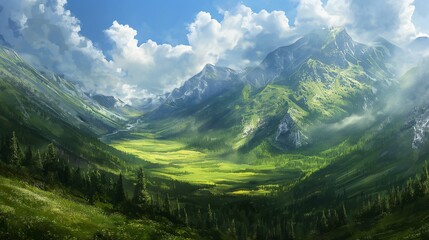 Fototapeta premium beautiful mountain valley