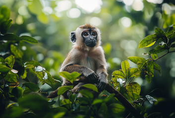 Obraz premium Monkey in jungle
