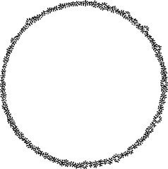 Circle frames. Vintage round frames with decorative elements. 