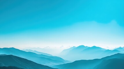 Obraz premium Blue Mountains Under a Clear Sky