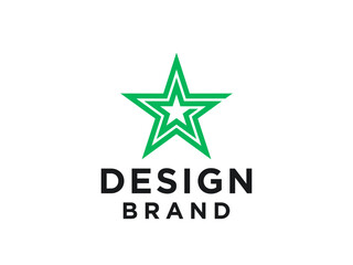 Abstract Star Logo. Star Symbol included Geometric Line Starburst Rays isolated on White Background. Usable for Business and Branding Logos.