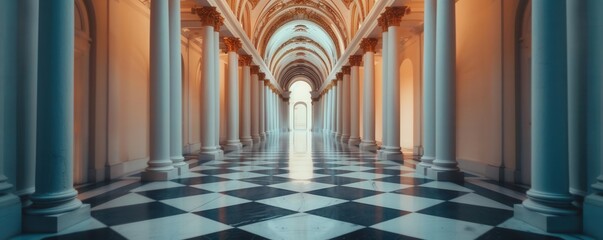 Baroque architecture, elaborate ornamentation, selective focus, grandeur, ethereal, silhouette, palace