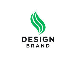 Abstract Hair Wave Logo. Initial Letter S isolated on White Background. 