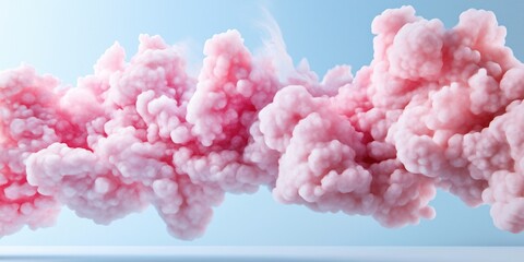 Fototapeta premium Soft and fluffy pink clouds floating gently against