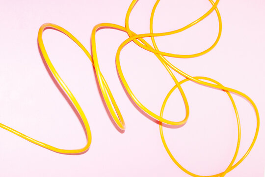 Orange tech electronic curve wire cord with hard direct flashlight