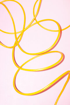 Orange tech electronic curve wire cord with hard direct flashlight
