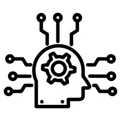 Artificial Intelligence  Icon Element For Design