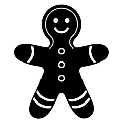 gingerbread man isolated on white, gingerbread person vector illustration, Christmas gingerbread vector art, christmas gingerbread man with house silhouette, ingerbread vector icon, eps