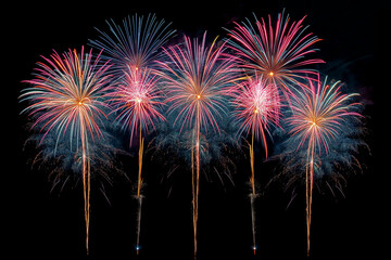 Fireworks light up the sky with dazzling display