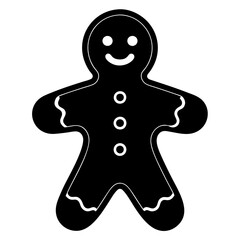 gingerbread man isolated on white, gingerbread person vector illustration, Christmas gingerbread vector art, christmas gingerbread man with house silhouette, ingerbread vector icon, eps