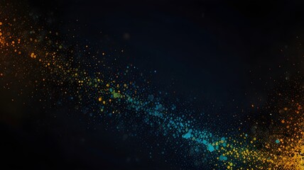 Grainy background dark yellow blue orange glowing