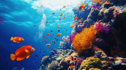 Vibrant Underwater Coral Reef