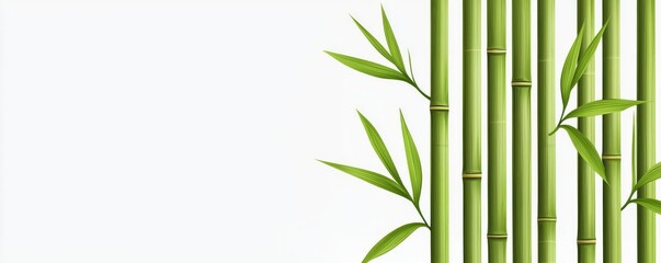 Bamboo room divider, eco-conscious design, flat design illustration