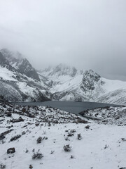 Obraz premium snowy mountain landscape