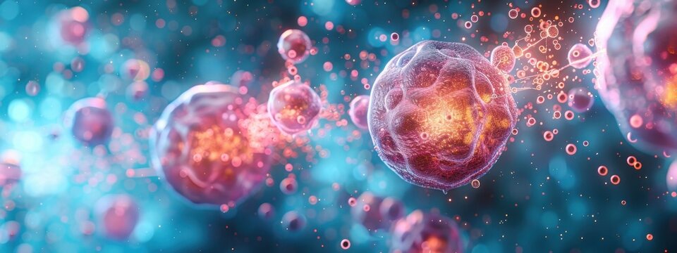 background, medical, nice-looking cells, blured.