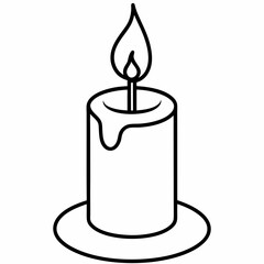 candle isolated on white, christmas candle vector illustration, Christmas candle vector art, christmas candle silhouette, candle vector icon, eps