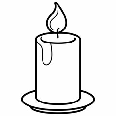 candle isolated on white, christmas candle vector illustration, Christmas candle vector art, christmas candle silhouette, candle vector icon, eps