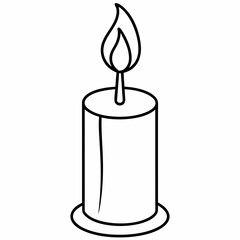 candle isolated on white, christmas candle vector illustration, Christmas candle vector art, christmas candle silhouette, candle vector icon, eps