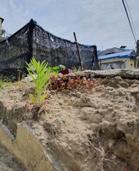 한국의 부산 골목길 풍경