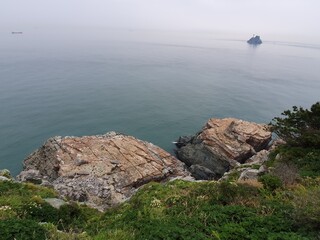 한국의 부산 바다 풍경