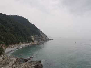 한국의 부산 바다 풍경