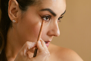 Woman Applying eyeshadows