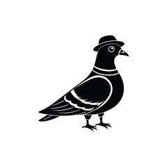 Creative Pigeon Silhouette Vector Art

