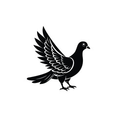 Fototapeta premium Creative Pigeon Silhouette Vector Art