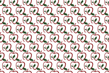 Apple fruit seamless patternbackground