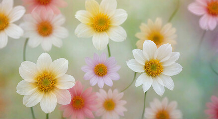 Fototapeta premium daisies in a garden