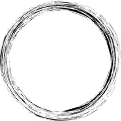 Circle frames brush strokes element